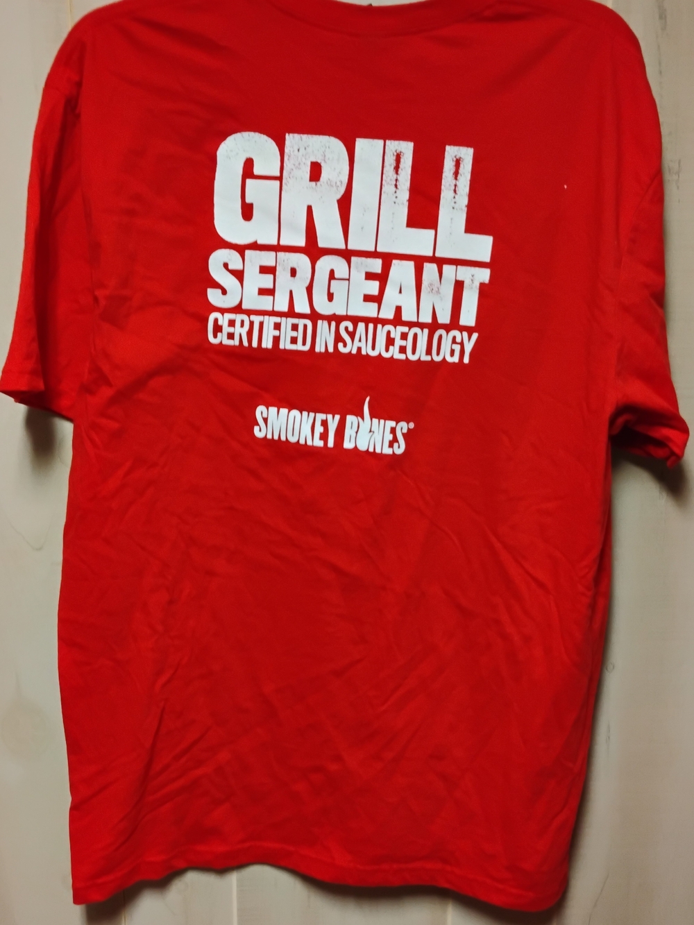 Men's Red "Grill Sergeant" Graphic Tee Large